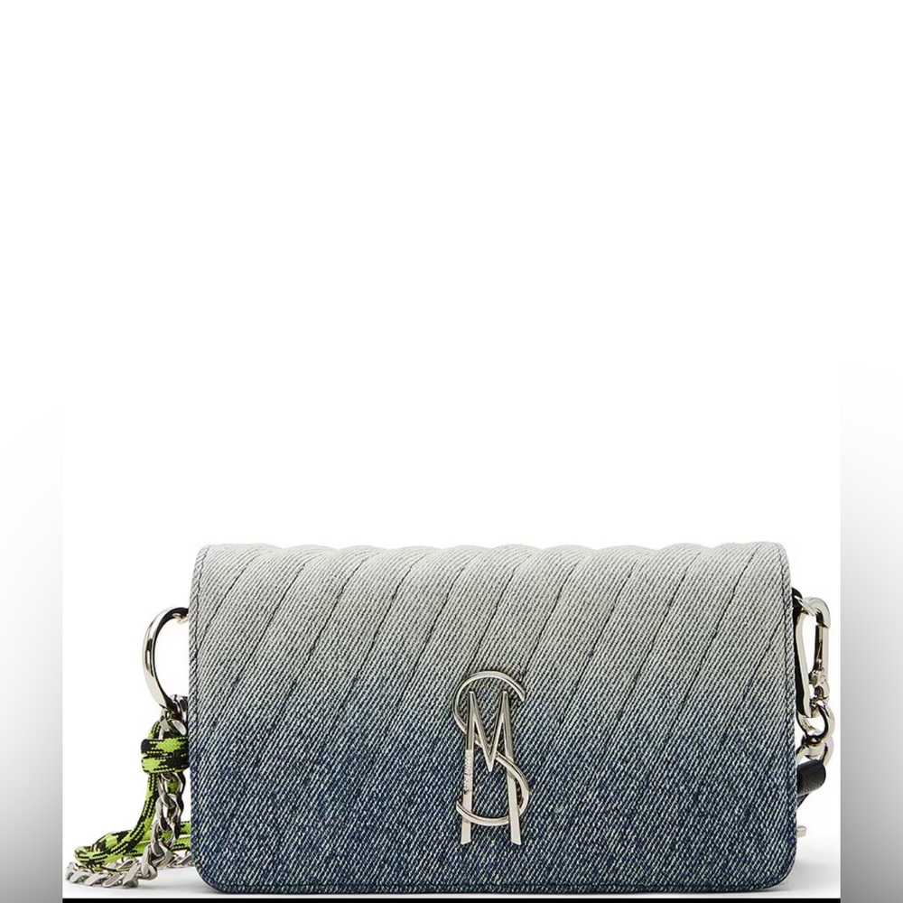 Steve Madden Mini Wallet on chain. Denim.